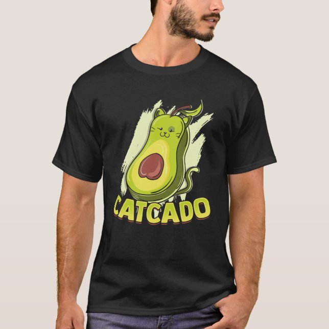 T-shirt Catcado  Cat Catcado Avocado (Devant)