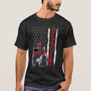 T-shirt Catcher Baseball Hommes Baseball Grand-père Drape