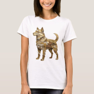T-shirt Catchy Silver GOLDEN DOG Texte d'art 3D