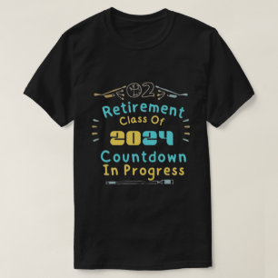 T-shirt Catégorie De Retraite De 2024 Compte À rebours En