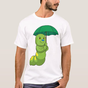 T-shirt Caterpillar à la pluie avec parapluie