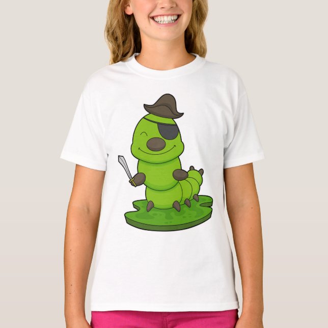 T-shirt Caterpillar as Pirate (Devant)