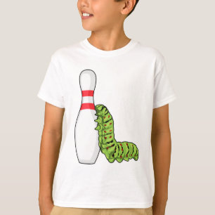 T-shirt caterpillar at bowling with bowling pin