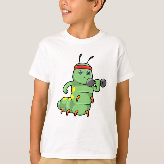 T-shirt Caterpillar at Strength entraînement avec Dumbbell (Devant)