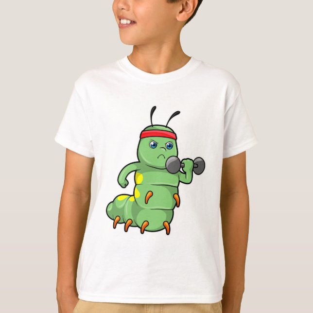 T-shirt Caterpillar at Strength entraînement avec Dumbbell (Devant)
