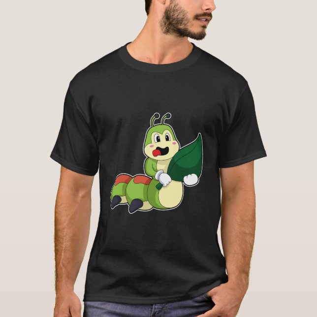 T-shirt Caterpillar avec feuille (Devant)