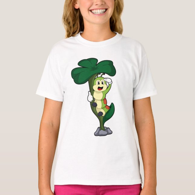 T-shirt Caterpillar avec feuille (Devant)