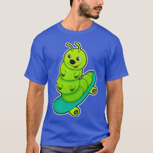 T-shirt Caterpillar Comme Patineur Avec Skateboard