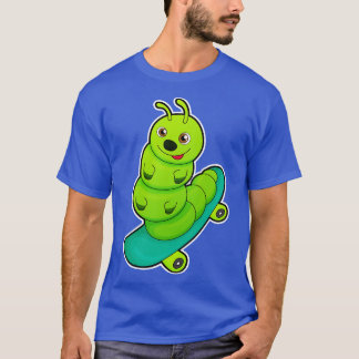 T-shirt Caterpillar Comme Patineur Avec Skateboard
