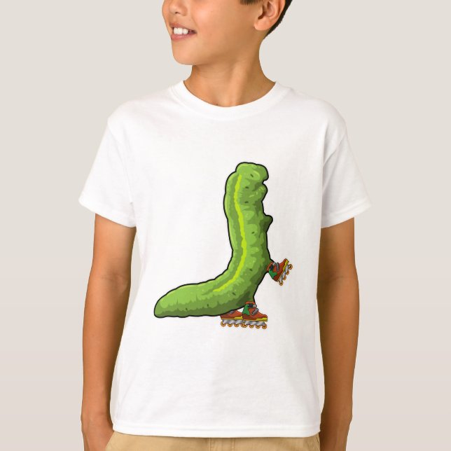 T-shirt Caterpillar en Patinage en ligne avec Patins en li (Devant)