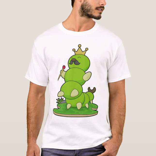 T-shirt Caterpillar en roi avec Couronne (Devant)