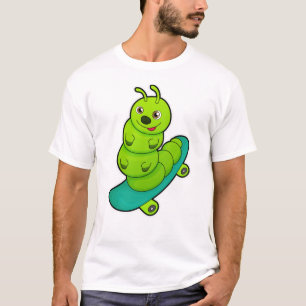 T-shirt Caterpillar en skateboard