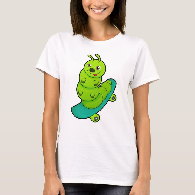 T-shirt Caterpillar en skateboard (Devant)