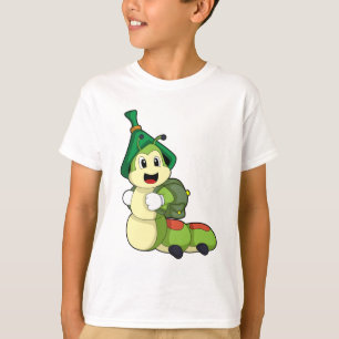 T-shirt Caterpillar en tant qu'étudiant avec sac à dos