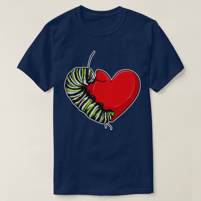 T-shirt Caterpillar love heart (Design devant)