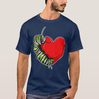 T-shirt Caterpillar love heart