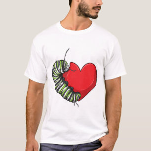 T-shirt Caterpillar love heart