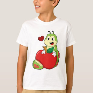 T-shirt Caterpillar with Apple