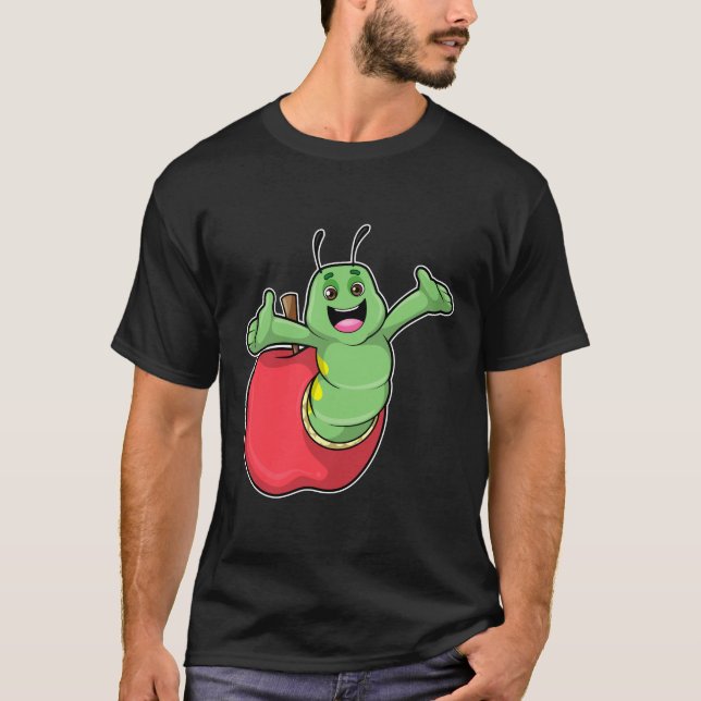 T-shirt Caterpillar with Apple (Devant)