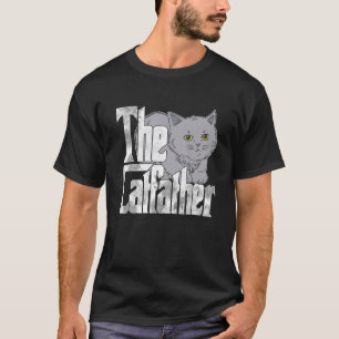 T-shirt Catfather Cute Cat Père Mafia Whiskers Homme