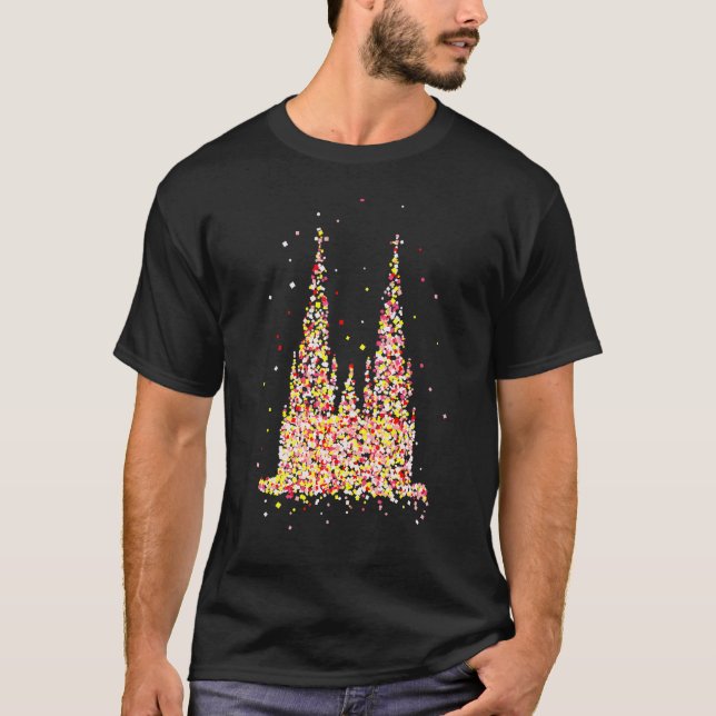 T-shirt Cathédrale de Cologne Kölsch Cologne Carnival Outf (Devant)