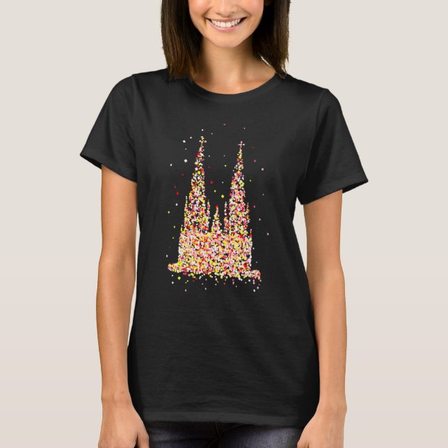 T-shirt Cathédrale de Cologne Kölsch Cologne Carnival Outf (Devant)