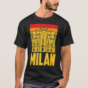T-shirt Cathédrale De Milan D'Italie Dom De Milan