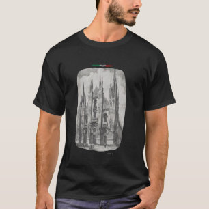T-shirt Cathédrale de Milan Lombardie Italie Voyage Design