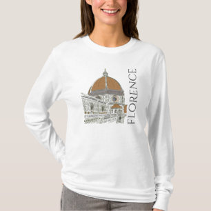 T-shirt Cathédrale Duomo Florence Italie stylo et encre