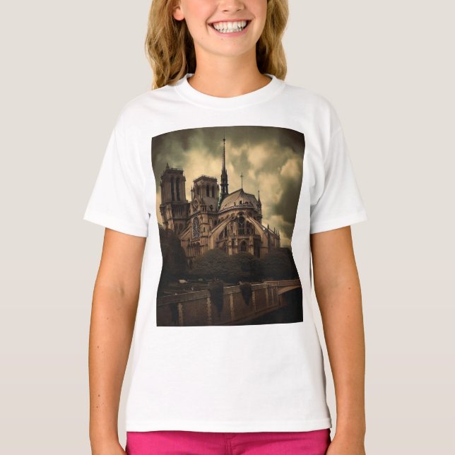 T-shirt Cathédrale Notre-Dame Spier, Paris France (Devant)