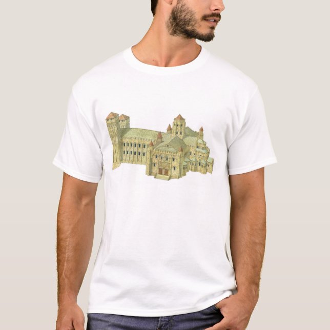 T-shirt Cathédrale romane de Saint-Jacques-de-Compostelle (Devant)