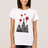 Cathédrale St Basil et Ballons rouges à air chaud