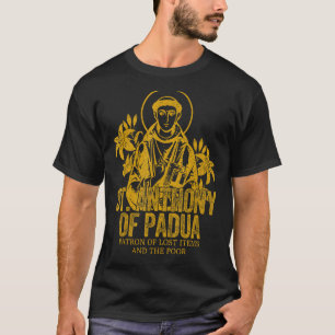 T-shirt Catholicisme Gold St Anthony De Padoue Christian S