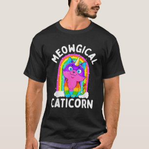 T-shirt Caticorn Meowgical Unicorn Cat Girls Femmes Kittyc