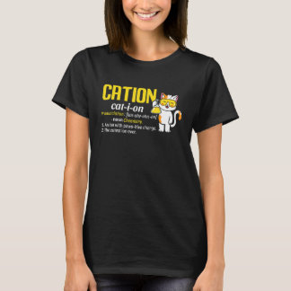 T-shirt Cation Cute Science Cat Pawsitive  Chemistry Teach