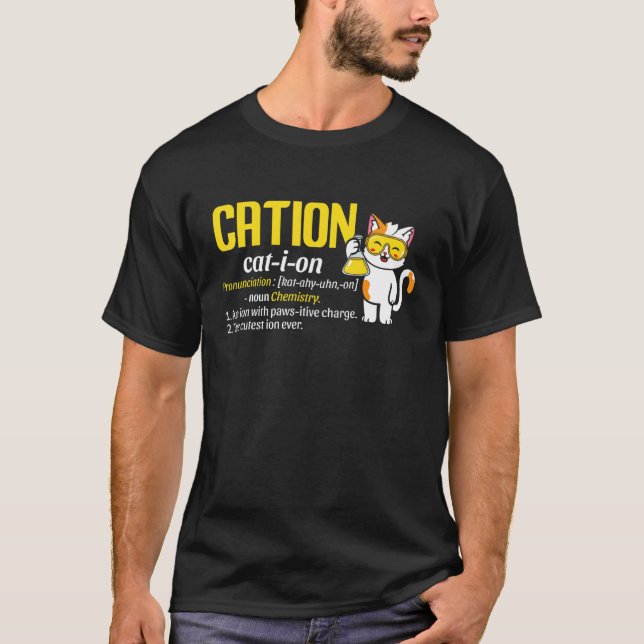 T-shirt Cation Cute Science Cat Pawsitive  Chemistry Teach (Devant)