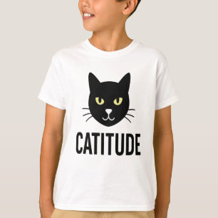 T-shirt Catitude Funny Chat Visage Design - Parfait pour t
