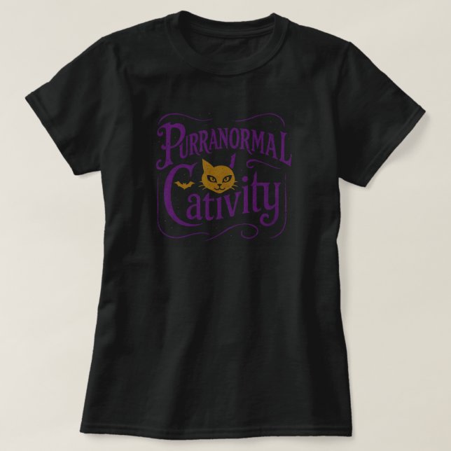 T-shirt Cativité purranormale | NOIR SEULEMENT (Design devant)