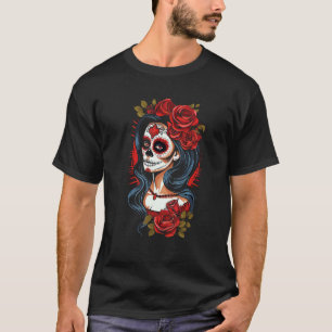 T-shirt Catrina La Calavera Crâne de Sucre Halloween Jour