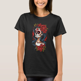 T-shirt Catrina La Calavera Crâne de Sucre Halloween Jour