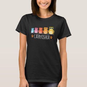 T-shirt Catryoshka - Chat coloré propriétaire Amoureux des