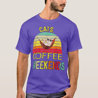 T-shirt Cats Café Week-end Humour sarcastique 