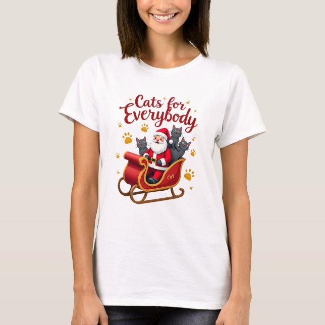 T-shirt Cats For Everybody Cat Christmas Ugly Christmas Lo (Devant)