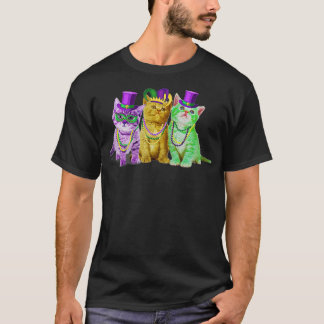 T-shirt Cats Kitten Kitty Mardi Gras Festival Party Cat Lo