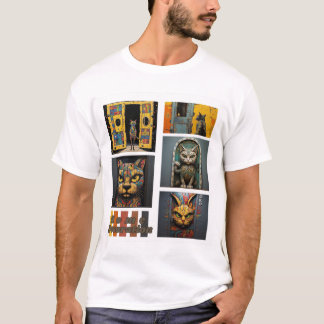 T-shirt Cats muraux populaires Design d'art