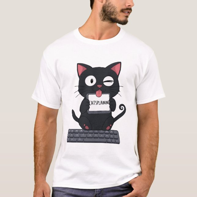 T-shirt Catsplaling - Mème de chat noir mignon (Devant)