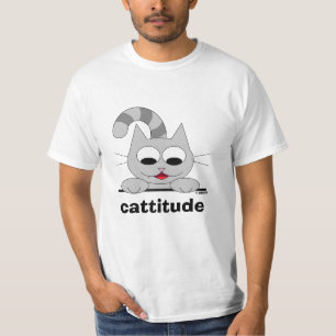 T-shirt Cattitude Blague de Chat Drôle Mignon Kitty Sourir
