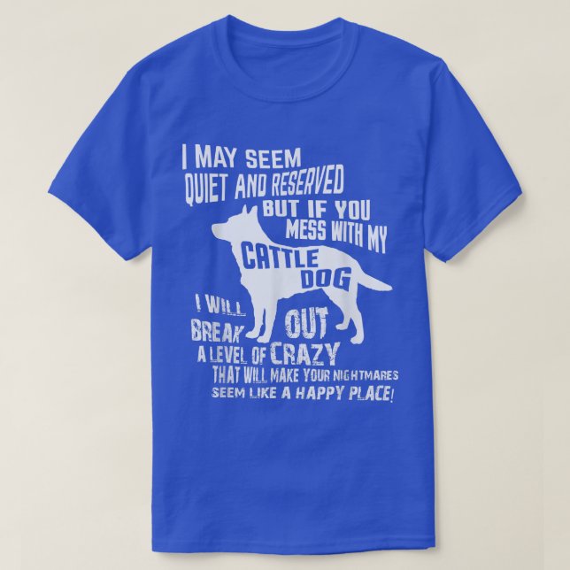 T-shirt Cattle   Blue Heeler  (Design devant)