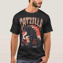 Catzilla Art Japonais Funny Cute Cat