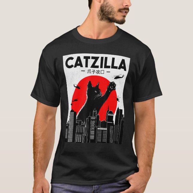 T-shirt Catzilla Ca  Chat Chat (Devant)